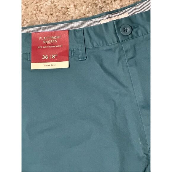 NEW WITH TAGS NWT MERONA MENS SHORTS SIZE 36 with 8” inseam Cloudy turquoise col - Picture 2 of 4